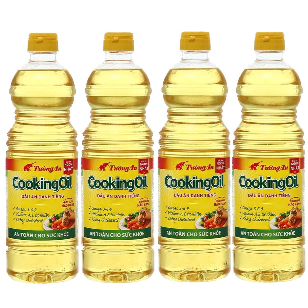 Combo 4 chai (mỗi chai 400ml) dầu ăn thực vật Tường An (Date mới 24 tháng) Có lựa chọn số lượng lẻ khi thanh toán.