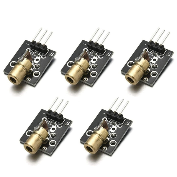 10 Pcs 5V Sensor Module Board Compatible with for Arduino AVR PIC KY-008 Laser-Transmitter Wave Length 650 Nm