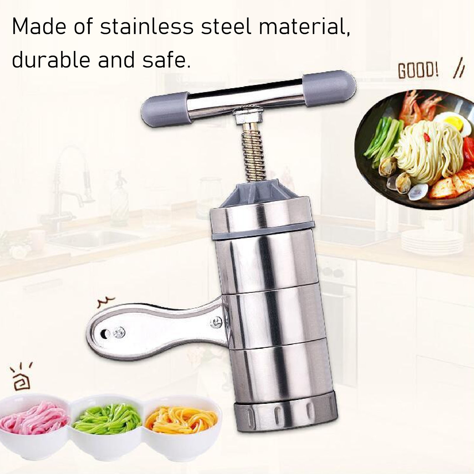 Mày làm sợi mì Máy Nhà Bếp dụng cụ làm mì ống thép không gỉ rustproof Đối với trang chủ
