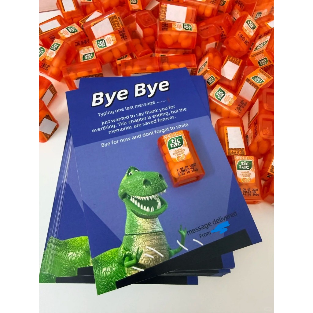 Funny Meme Goodbye Card with Candy | Emotional Farewell Gift for Bestie Office Graduation