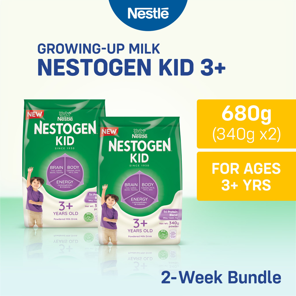 NESTOGEN KID 3+ Growing-Up Milk Powder For Children 3+ Years Old 680g (340g x2)