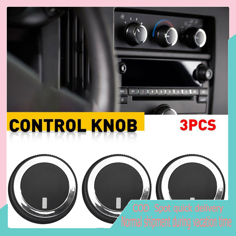 Litake động cơ 3 cái AC núm nhiệt độ thay thế tương thích cho GMC 1500 2500 3500 Chevrolet Express 1500 2500 3500 ô tô điều hòa không khí nóng núm điều khiển