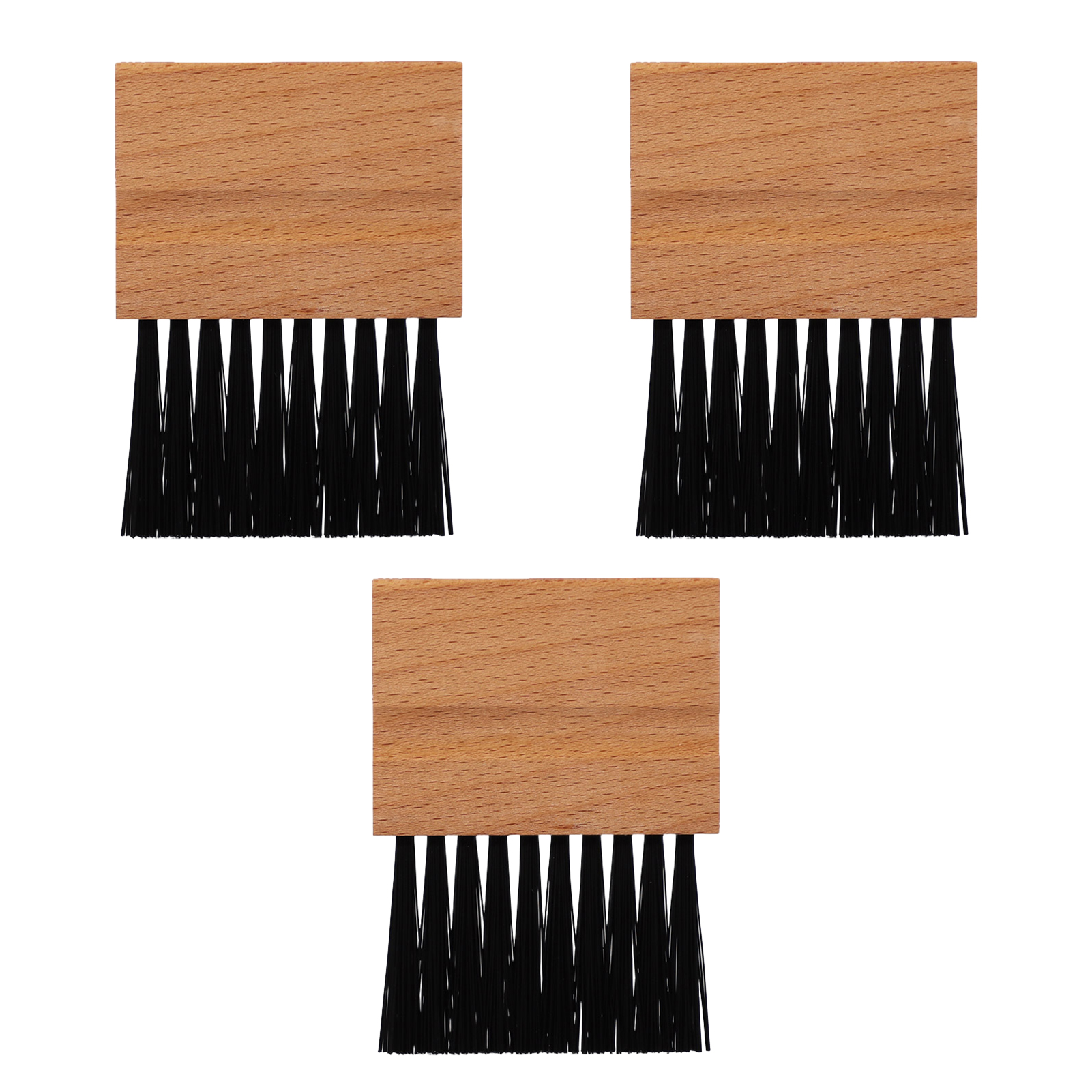 3pcs thể thao nguồn cung cấp bền lông ngoài trời bóng mềm làm sạch không đổ cứng trọng lượng nhẹ sử dụng thường nhật với tay cầm bằng gỗ chuột máy tính tiện lợi trọng tài thiết bị tái sử dụng trọng tài bàn chải