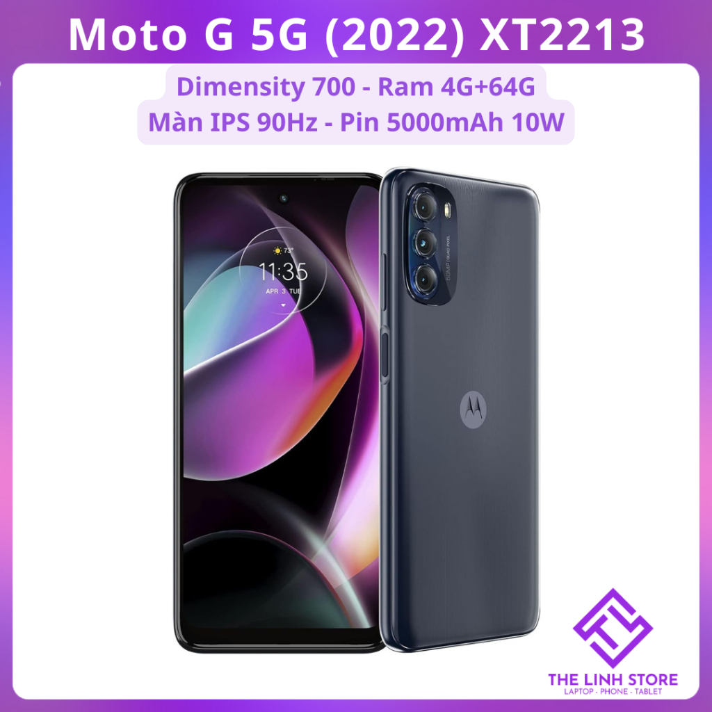 Điện thoại Motorola Moto G 5G 2022 (XT2213) màn IPS 90Hz - Dimensity 700