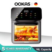 Ookas Lcd Touchscreen Air Fryer Large Capacity Microwave Oven Fully Automatic Home Appliance