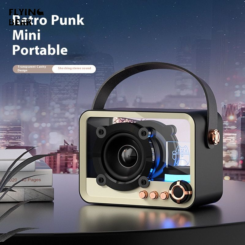Bay gấu kính cao-minh Bạch Loa Bluetooth xách tay mini sạc USB ngoài trời loa siêu trầm Máy tính để bàn đèn thân xe Loa Bluetooth