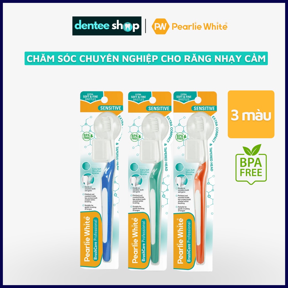 Bàn chải đánh răng Pearlie White Sensitive - Chăm sóc chuyên nghiệp cho răng nhạy cảm