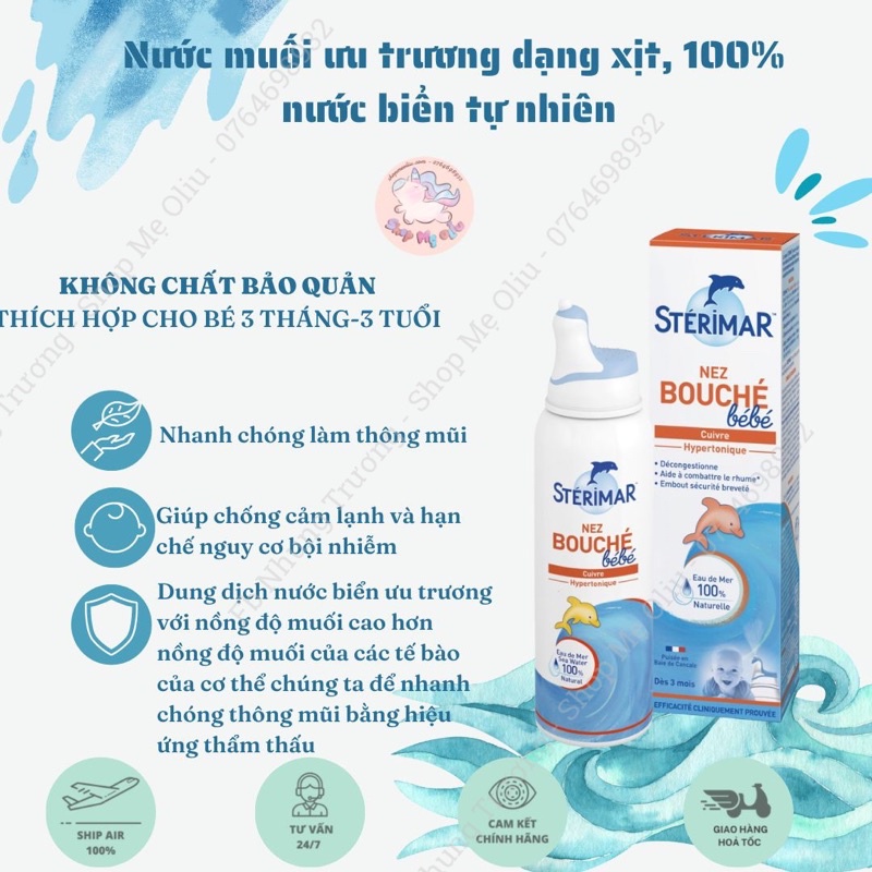 Nước muối xịt mũi sinh lý Stérimar cá heo cam cho bé từ 3 tháng tuổi - SẢN PHẨM ĐƯỢC YÊU THÍCH TRÊN THỊ TRƯỜNG HIỆN TAY, DÙNG RẤT TỐT LUÔN Ạ, ĐẢM BẢO DÙNG RẤT THÍCH, KHÁCH YÊU TRẢI NGHIỆM ỦNG HỘ SHOP NHÉ