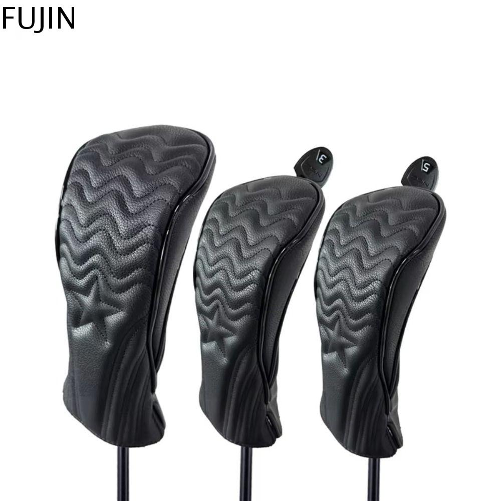 FUJIN Da PU Bọc gỗ gôn Gậy Putter Mallet Chống thấm nước Bảo vệ gậy golf Phụ kiện Golf 2 màu Bọc đầu gậy golf Đường lái xe cho người lái