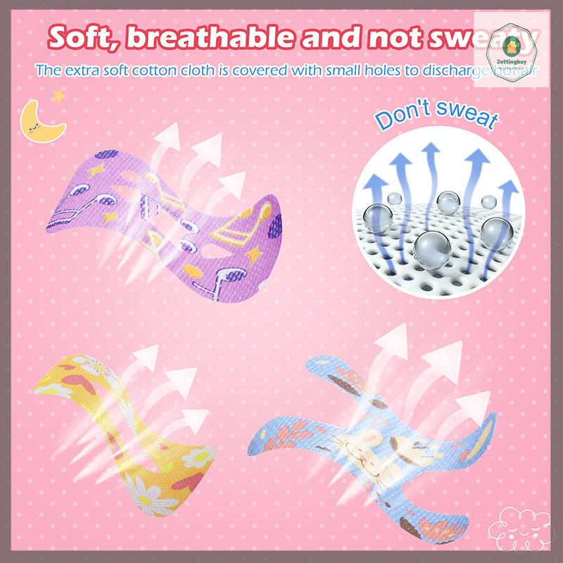【Jettingbuy】 Hot Sale 30/90Pcs Mouth Correction Sticker Kids Night Sleep Tape Lip Nose Breathing Patch ราคา 73 บาท*ส่งฟรี