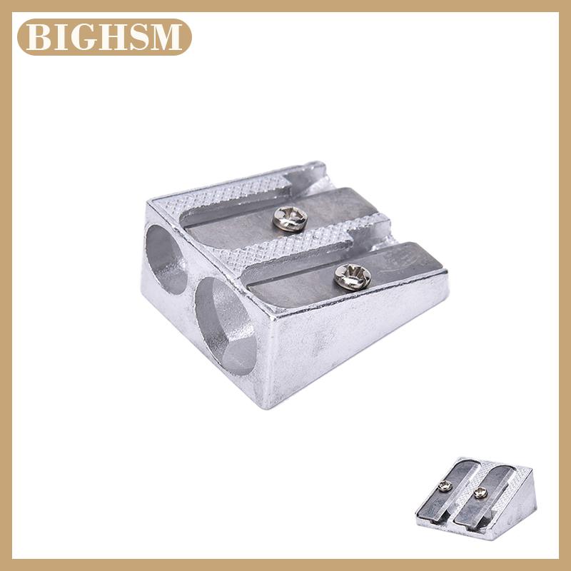 BIGHSM 3pcs kim loại bút chì bút vót hai lỗ cho các trường học nhà văn phòng trẻ em JB