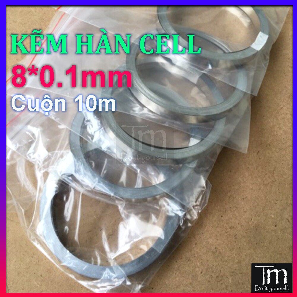 Kẽm hàn cell pin cuộn 10m 8x0.1mm