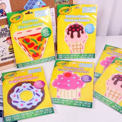 Crayola DIY felt craft kit pizza ice cream cupcake donut kids goodie bag children's day gift