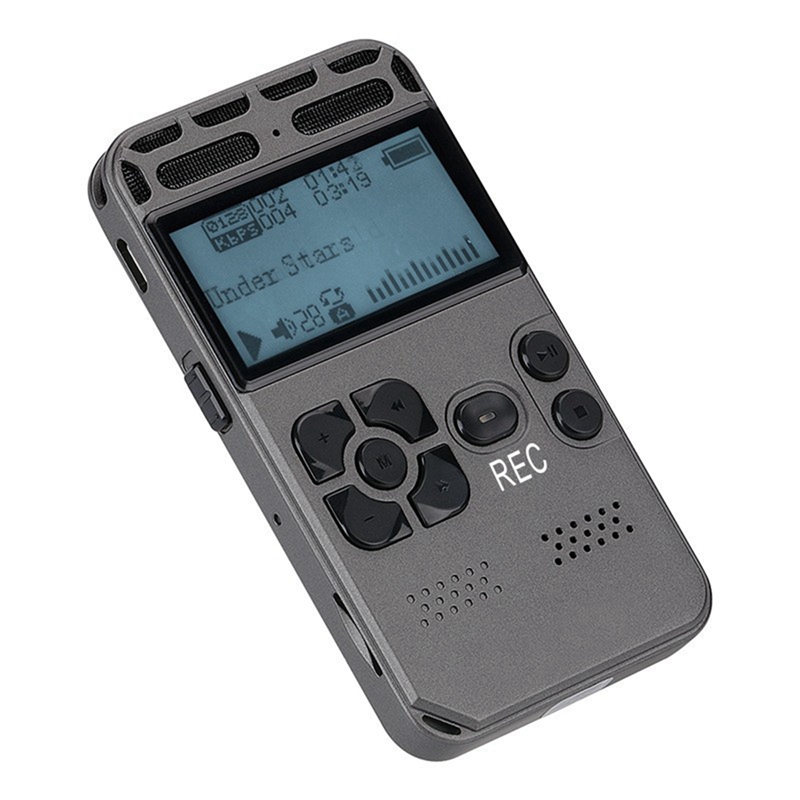 Digital Voice Recorder Voice Activated Mp3 Player Music Player Card OneButton Record Noise Reduction Dictaphone 8GB