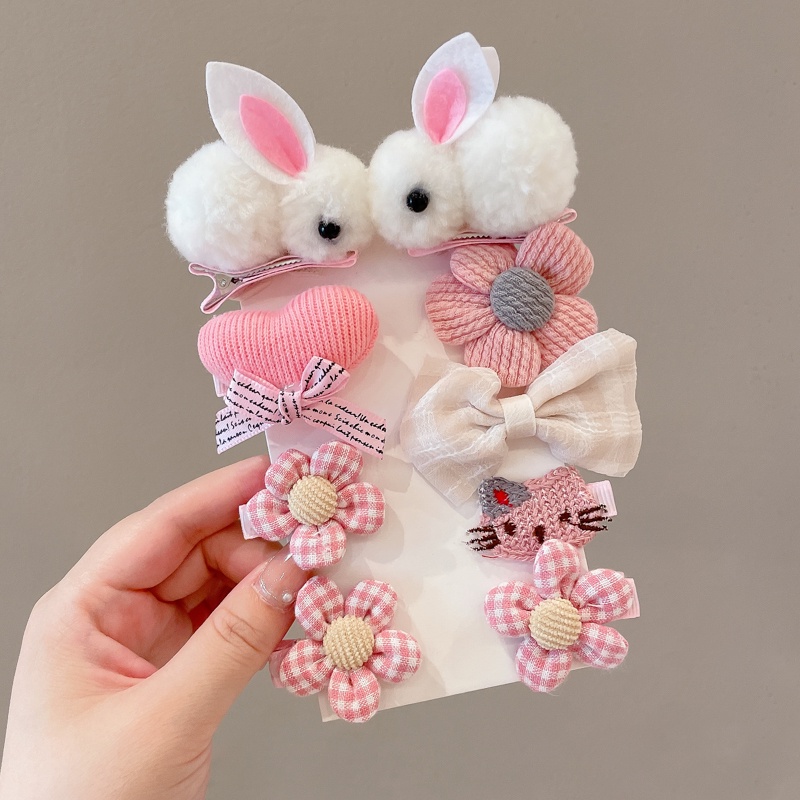 Set 10 Kẹp Tóc Nơ Phong Cách Hàn Quốc Dễ Thương Dành Cho Nữ
