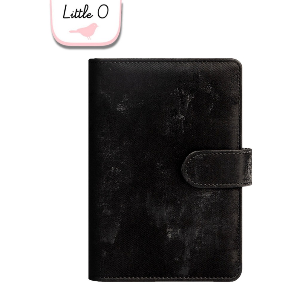 Binder A6 Planner Nabung 6 Ring Bahan PU Buku Catatan Keuangan Binder Polos Dompet Keuangan Budgeting Planner
