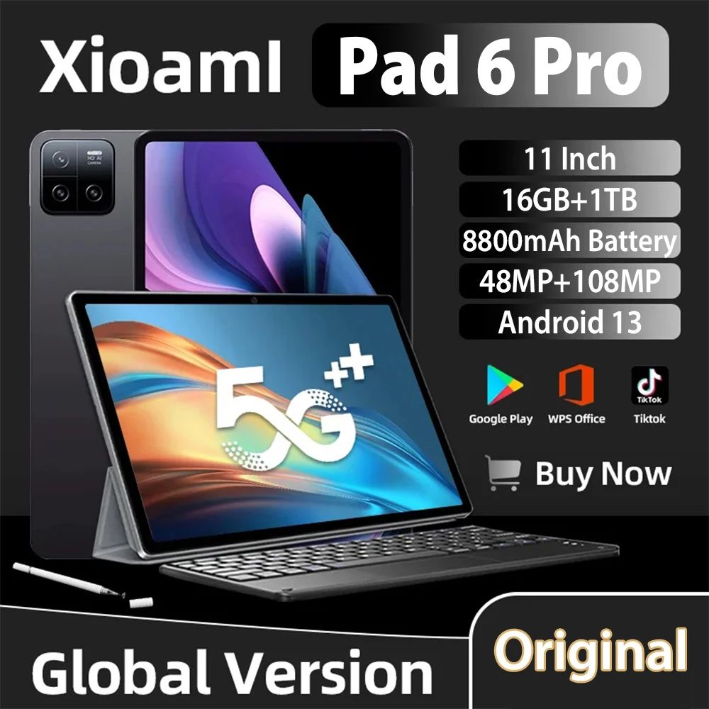 Mi Pad 6 Pro Tablet - 11.6 Inch 144Hz Display, 16Gb Ram 512Gb Rom