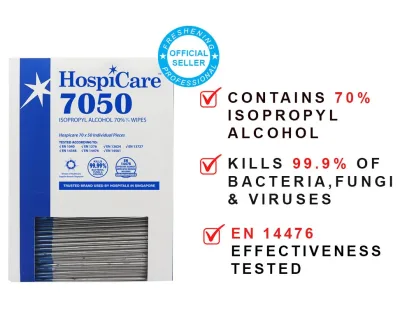 HospiCare 7050 Alcohol Wipes x 2 boxes