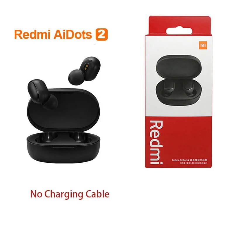 Mijia Xiaomi Redmi airdots 2 Bộ Tai nghe bluetooth TWS âm nhạc trong tai tai nghe không dây đúng mi kiểm soát tai nghe