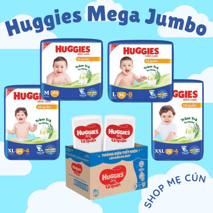 Tã quần huggies mega jumbo l104 miếng bao bi thay doi theo nha san xuat dam bao ta moi nhat