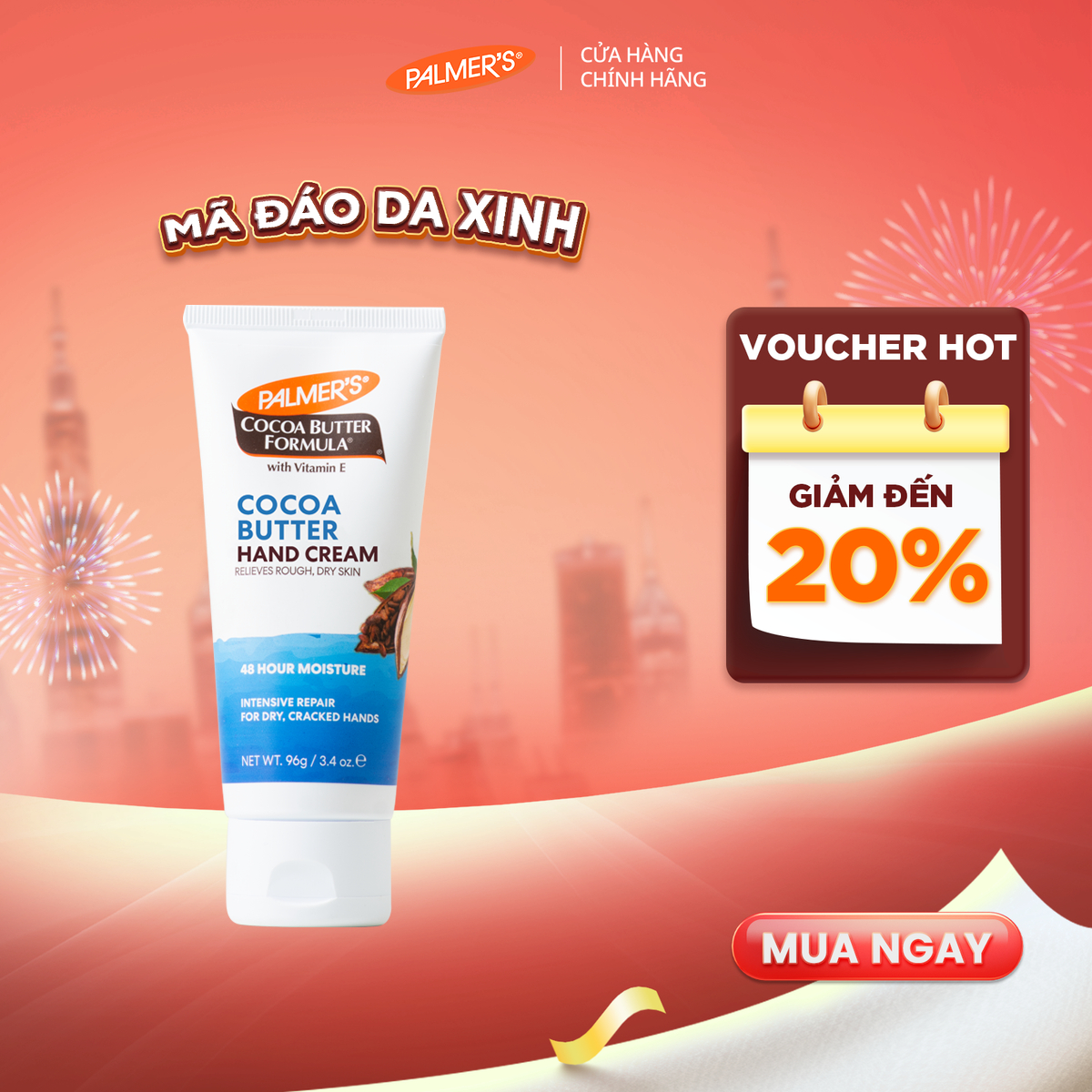 Kem dưỡng da tay mềm mịn cho da khô Bơ Cacao Palmer's