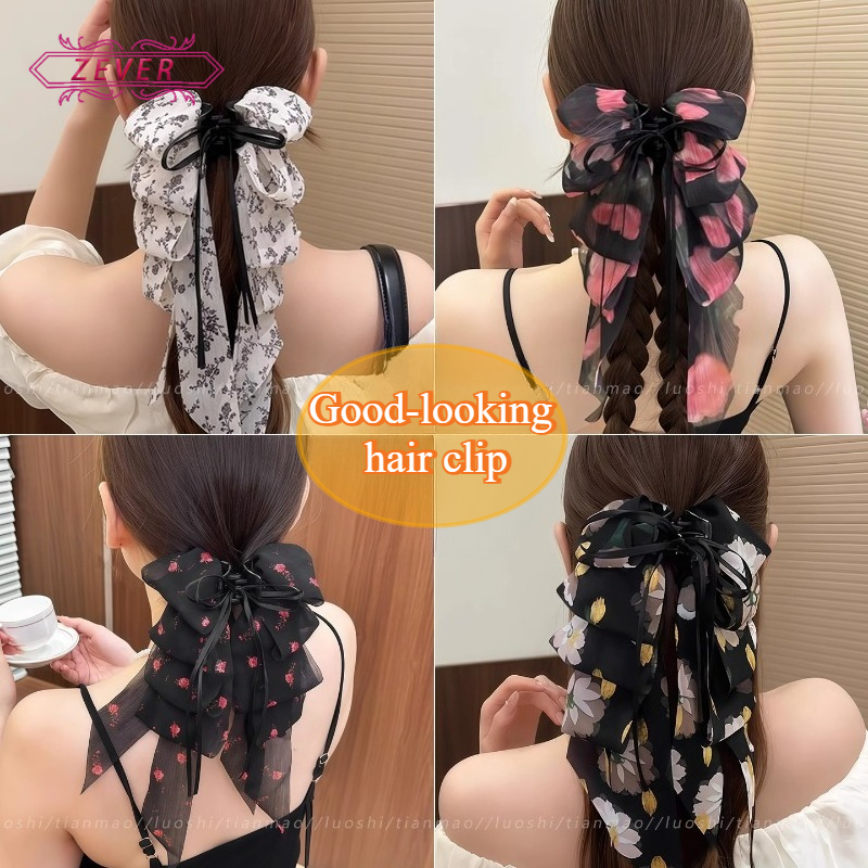 Kẹp tóc nơ hoa lưới nữ tính dành cho người lớn tuổi