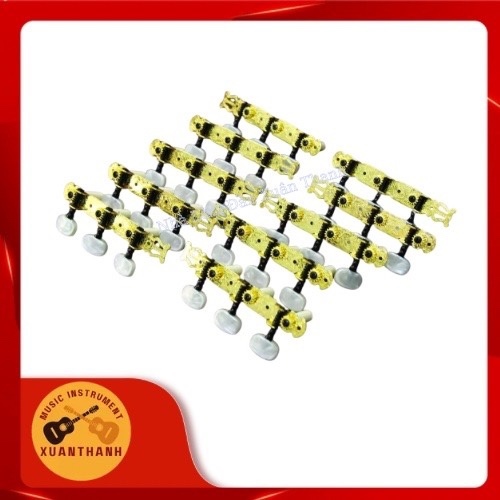 Khóa Đàn Guitar Nylon (Khóa Classic) Vàng Tai Trắng – Vàng Tai Đen Loại Tốt