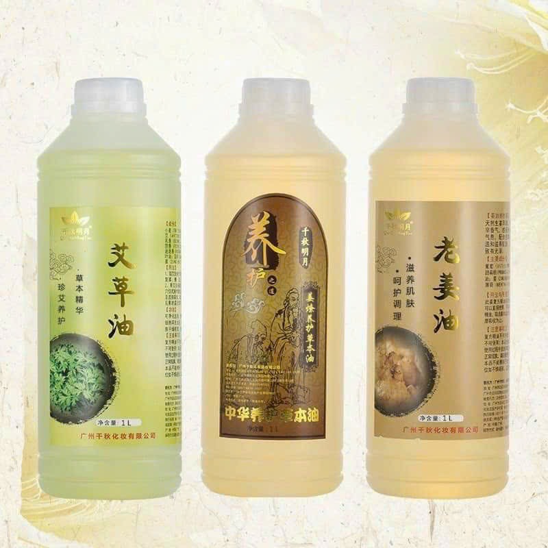 Tinh dầu massage body gừng giảm béo, ngải cứu đả thông kinh lạc dung tích 1000ml