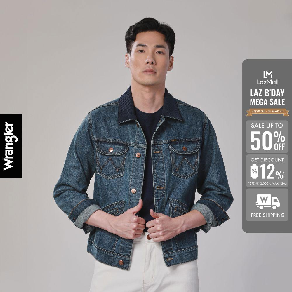 WRANGLER เสื้อแจ็กเก็ตผู้ชาย คอลเลคชั่น Legend Of Wrangler FW24 รุ่น WR F124MJKTN01 ราคา 1,502 บาท*ส่งฟรี