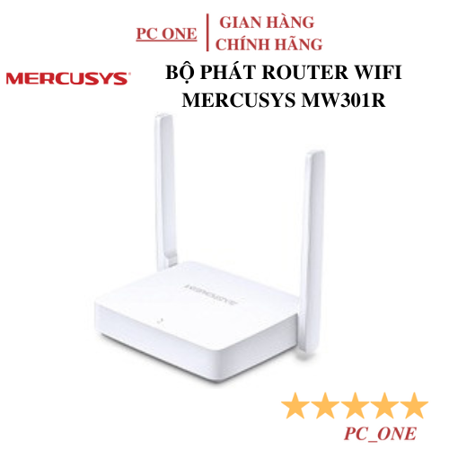 Bộ phát WiFi 2 Râu Mercusys MW301R chuẩn N tốc độ 300Mbps - Hàng chính hãng