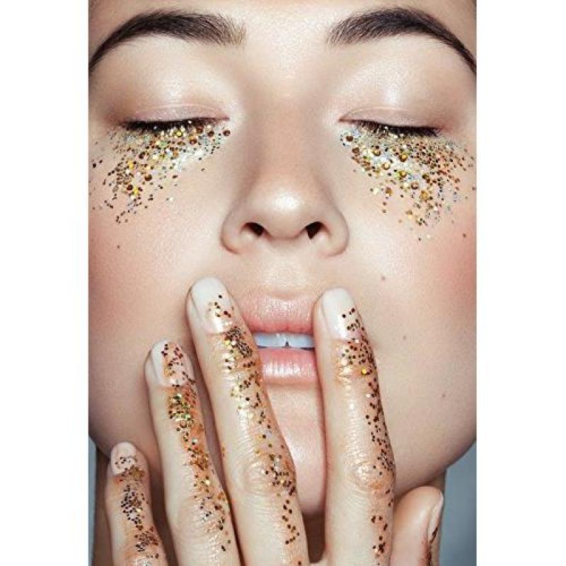 Buy COKOHAPPY 8 Boxes Gold Silver Body Chunky Glitter Makeup, Holographic Flake Cosmetic Sequins Glitter, Ultra-thin Nail Art Iridescent Sparkle Mixed Glitter for Face Eye Hair Singapore