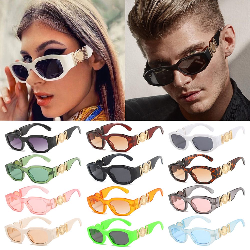XINYANG941727ฤดูร้อนผู้หญิงผู้ชาย Steampunk ออกแบบอินเทรนด์รูปสี่เหลี่ยมผืนผ้า Shades ขนาดเล็กแว่นตาป้องกันรังสี UV แว่นตากันแดดขอบเหลี่ยม