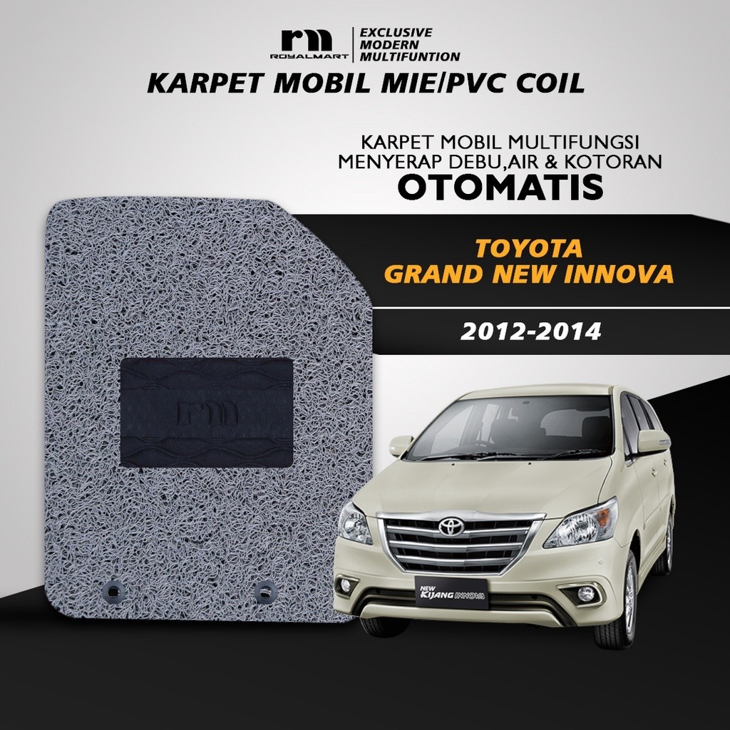 Royal Mart - Karpet Mobil TOYOTA GRAND NEW INNOVA 2012-2014/Carpet Mie Bihun Premium Keset PVC Anti Slip Aksesoris Interior Mobil Giá 740,700 Đồng*Miễn phí vận chuyển
