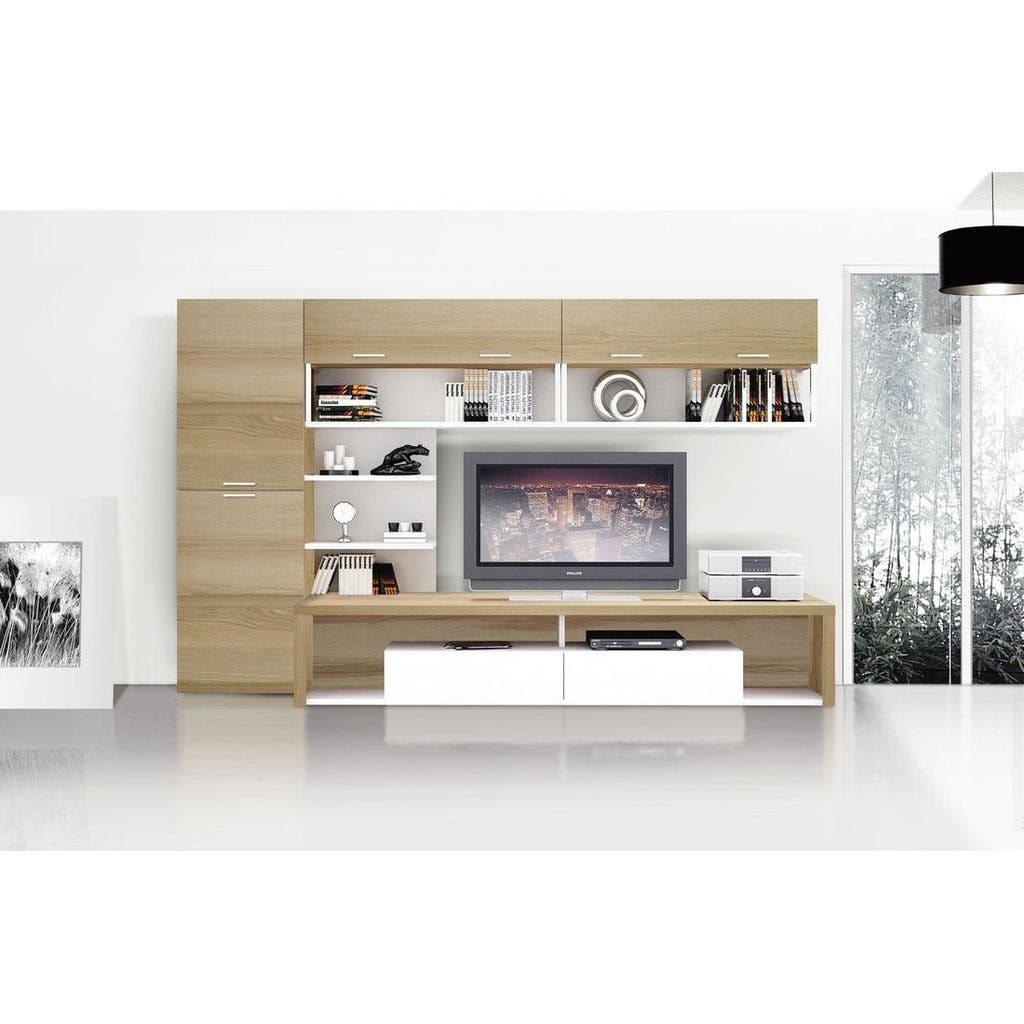 SB Design Square KONCEPT FURNITURE ชุดวางทีวี ขนาด 300 ซม. รุ่น Maximus สีไม้อ่อน ราคา 20,900 บาท*ส่งฟรี