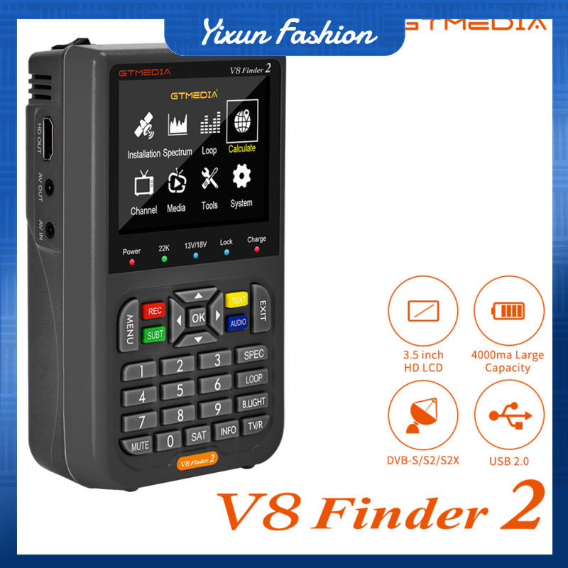 1080p Hd V8 Finder2 Meter Satellite Signal Finder Dvb-s/s2/s2x Handheld Satellite Meter Spectrum Analyzer ราคา 1,585 บาท*ส่งฟรี