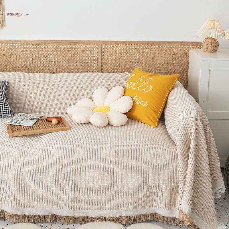 【WGNONW】ผ้าคลุมโซฟา 180x230 ซม. ผ้านุ่มนวล ผ้าห่มโซฟาสไตล์สแกนดิเนเวีย กันขนสัตว์กันขีดข่วน ป้องกันฝุ่น ผ้าคลุมโซฟาแบบยืดหยุ่น ราคา 264 บาท*ส่งฟรี