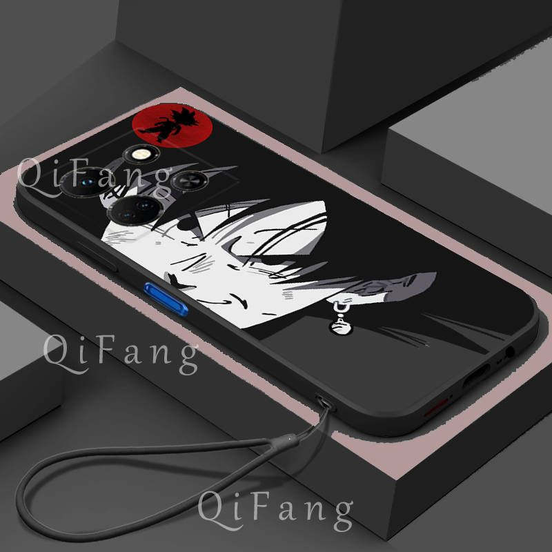 Infinix Note 30 Trường hợp điện thoại màu đen và trắng Anime Nhân vật chống sốc Vỏ máy ảnh sáng tạo 