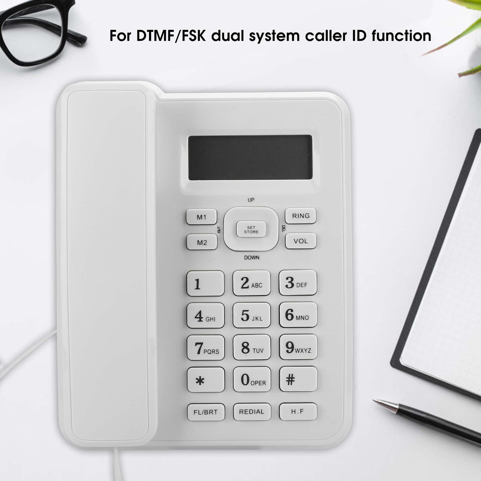 Household Telephone White Hotel Telephone for Hotel for Business for Home ราคา 426 บาท*ส่งฟรี