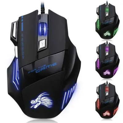 Yuci NEW 5500Dpi Led Optical Usb Wired Gaming Mouse 7 Buttons Gamer Laptop Computer Mice
