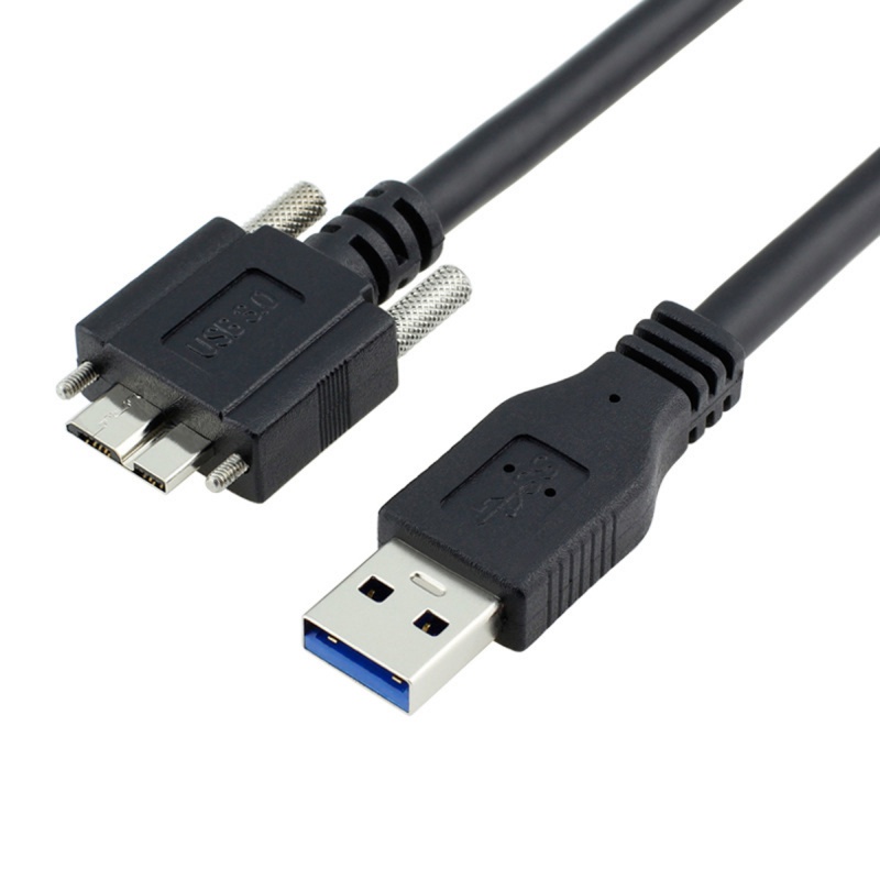 UC-048/128/045 | USB2.0-USB3.0 - 3.0m Dây Chuyển Đổi USB3.0 A Công Sang Micro USB3.0 NGFF - Có Vít Khóa, Camera Công Nghiệp, VR