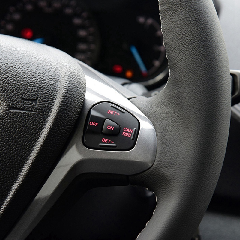 【CJT】-Car LED Steering Wheel Right Cruise Control Switch Button with Wiring for Fiesta MK7 Escort 20