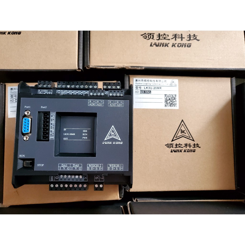 Bộ lập trình PLC LK3U FX3U 14 16 20 24 30 32MT 32MR 48 64 MT MR MRT AD2DA phát xung 4/8 TRỤC RTC Modbus RTU RS485 ADPRW. TGT - FX3U-20MR LK