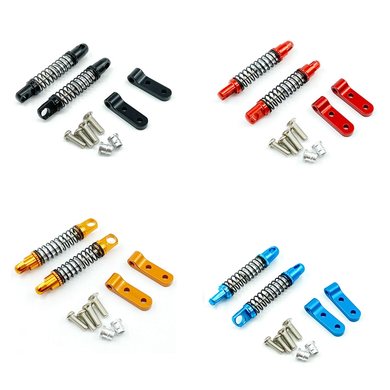 For D12 D42 1/10 RC Car Metal Rear Damper with Mount Fixed Seat Upgrades Parts Accessories
