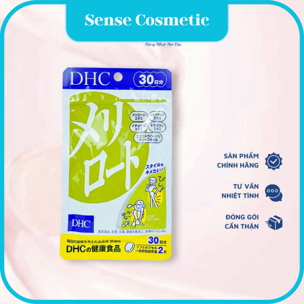 Mua 2 Tặng 1 - Viên uống DHC Melilot Hỗ Trợ Giảm Mỡ Đùi 40 viên 20 Ngày - Thon Đùi, Giảm Phù Nề Chân [Nhật Bản]