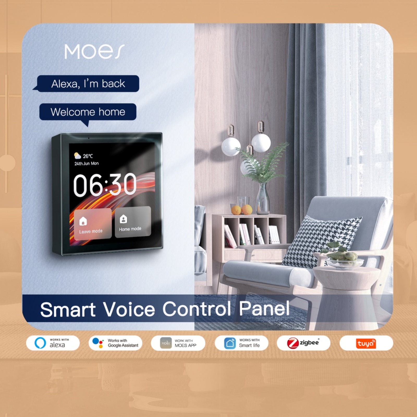 Tuya แผงควบคุมหน้าจอสัมผัส Wifi Alexa ควบคุมด้วยเสียง ZigBee Hub ในตัว สําหรับฉากอัจฉริยะ Alexa bulid in หน้าจอ 4 นิ้ว ราคา  6,747 บาท*ส่งฟรี