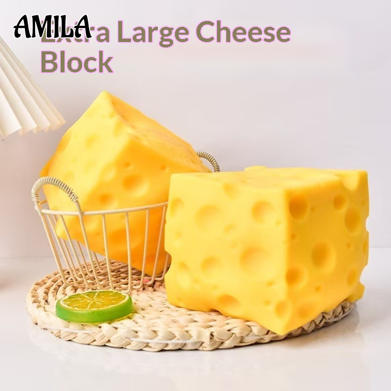 AMILA Giant Cheese Squishy Toy Stress Relief Fun捏捏乐 for Kids and Adults ราคา 25 บาท*ส่งฟรี