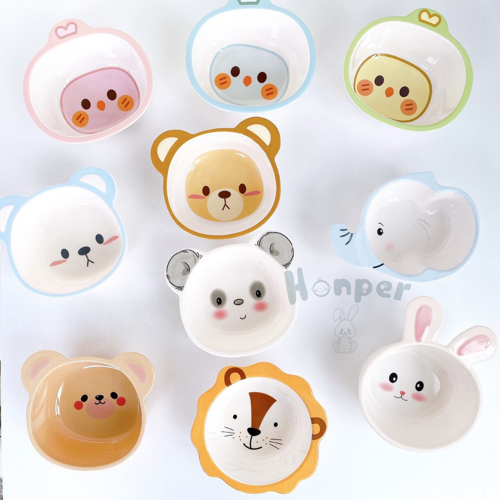 Bát ăn dặm Honper hình thú cao cấp An toàn dễ thương cho bé CarynLAZADA