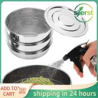sjlerst Fockety Seed Sprouting Kit 6.7 นิ้วถาดแตกหน่อตาข่ายวางซ้อนกันได้พร้อมฐานฝาปิดผู้ปลูกต้นกล้า Microgreens Propagator สำหรับถั่วถั่วบรอกโคลีหญ้าข้าวสาลี (3 ชั้น)
