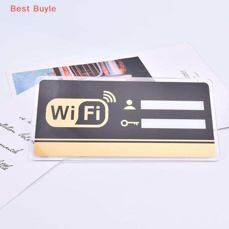 💖Best Buyle Dấu hiệu wifi nhãn dán tường gương acrylic 3D có thể ghi lại mật khẩu tài khoản viết tay