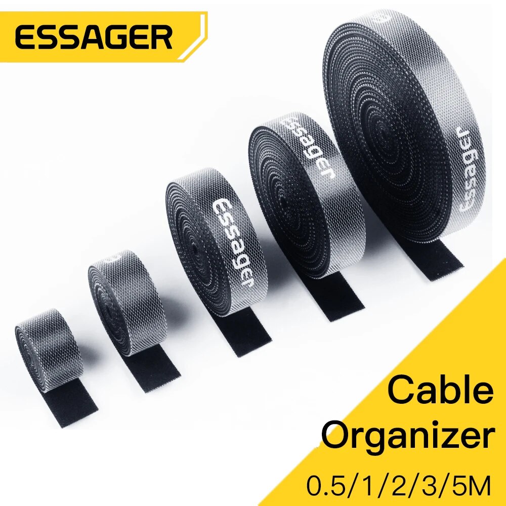  Essager Bộ Kẹp giữ dây cáp Máy cuộn Dây cáp USB quản lý sạc bảo vệ cho điện thoại chuột cáp tai nghe chủ dây bảo vệ 